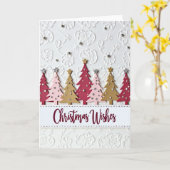 Weihnachtswünsche Textil-Grußkarte Karte (Gelbe Blume)