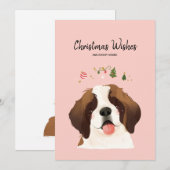 Weihnachtswünsche und Doggy Kisses Feiertagskarte (Vorne/Hinten)