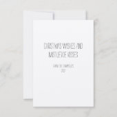 Weihnachtswünsche und Mistletoe Kisses Flachkarte Dankeskarte (Rückseite)