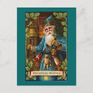 Weihnachtswünsche Vintage-Feiertags-Kunst Feiertagspostkarte
