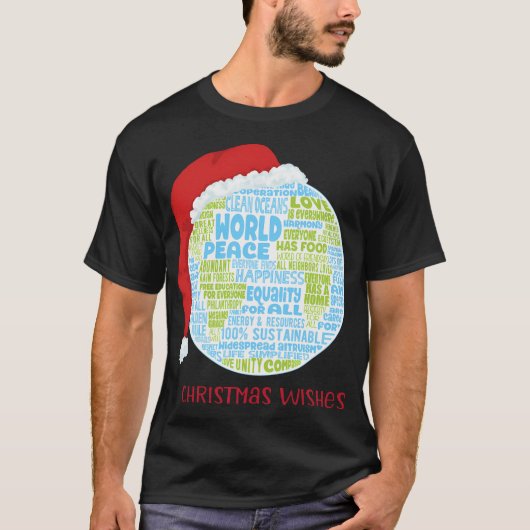 Weihnachtswünsche - Vision des Weltfriedens - Erde T-Shirt (Vorderseite)