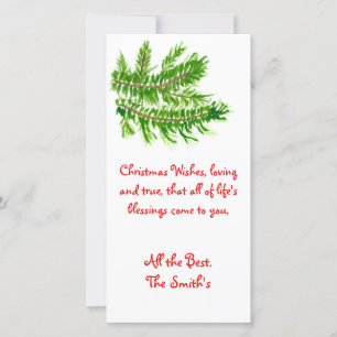 Weihnachtswünsche voller Liebe und Wahrheit. Weihn Feiertagskarte