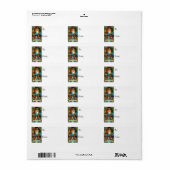 Weihnachtswünsche vom Vintagen Weihnachtsgeschenk Adressaufkleber (Vorne)