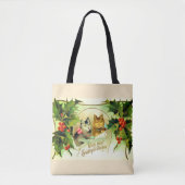 Weihnachtswünsche von Katzen Tasche (Vorderseite)