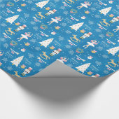 Weihnachtswünsche von Nutcracker, Baum und Balleri Geschenkpapier (Ecke)