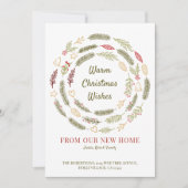 Weihnachtswünsche von unserer neuen Zuhause Holly Ankündigung (Vorderseite)