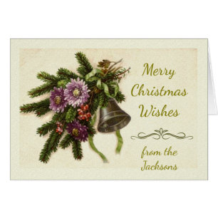 Weihnachtswünsche von Vintagen Grüntönen