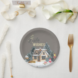Weihnachtswünsche Weihnachtsgeschenk für Wein zur  Pappteller