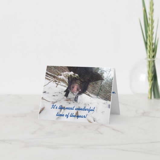 Weihnachtswünsche, Weihnachtskarte Feiertagskarte (Vorderseite)