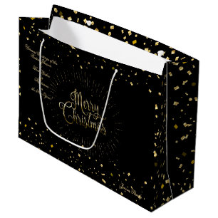 Weihnachtswünsche XMAS Personalisierter Luxus Große Geschenktüte