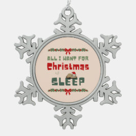 Weihnachtswünschen Schneeflocken Zinn-Ornament