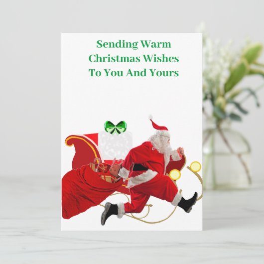 Weihnachtswunschkarte Feiertagskarte (Stehend Vorderseite)