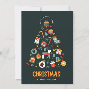 Weihnachtswunschkarte Feiertagskarte