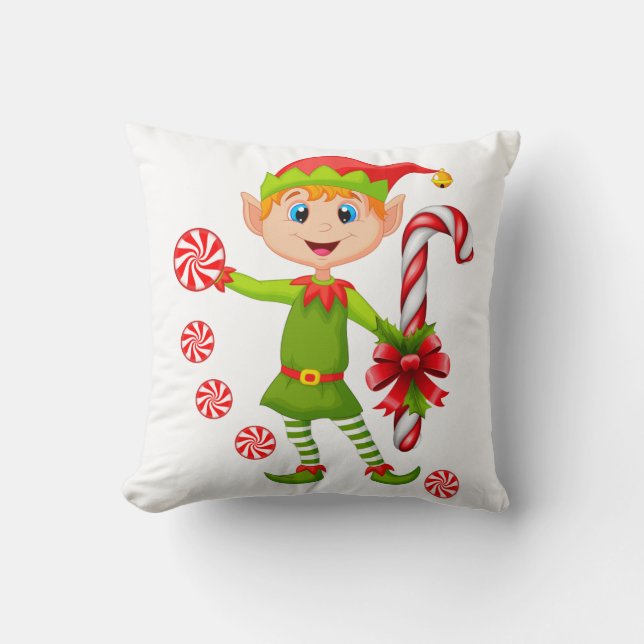 Weihnachtswürfelchen, Elf Peppermint Kissen (Vorderseite)