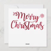 Weihnachtswürfelkarte Feiertagskarte (Rückseite)