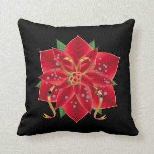 WeihnachtsWurfs-Kissen-Rote Poinsettia Kissen