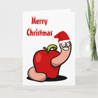 Weihnachtswurmkarte Feiertagskarte