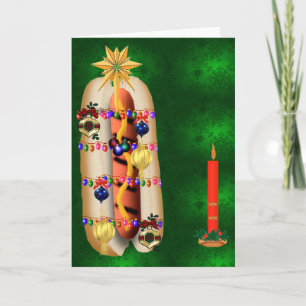 Weihnachtswürstchen Feiertagskarte