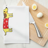 Weihnachtswursthunde Handtuch (Viertel Falte)