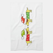 Weihnachtswursthunde Handtuch (Vertikal)