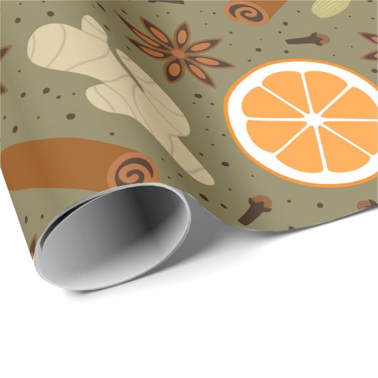 Weihnachtswürze Geschenkpapier (Rolleneckpunkt)