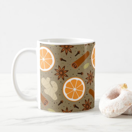 Weihnachtswürze Kaffeetasse (Mit Donut)
