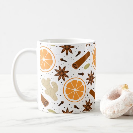 Weihnachtswürze Kaffeetasse (Mit Donut)