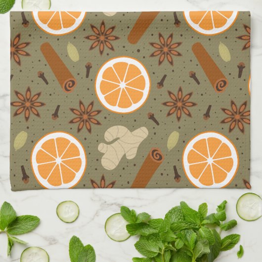 Weihnachtswürze Küchenwäsche Handtücher (Gefaltet)