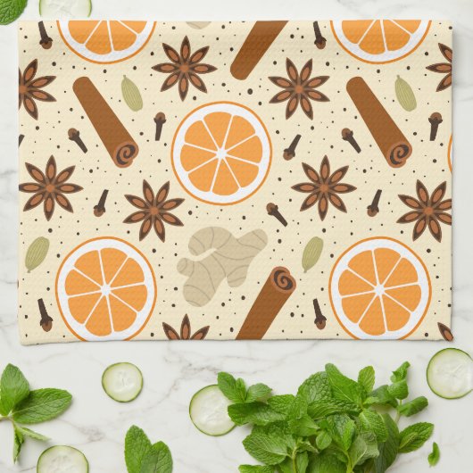 Weihnachtswürze Küchenwäsche Handtücher (Gefaltet)