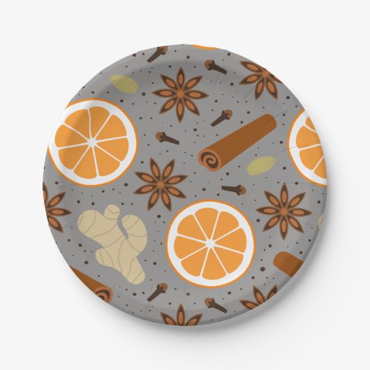 Weihnachtswürze Pappteller (Vorderseite)