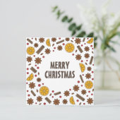 Weihnachtswürze, Zimt, Sternanis, Orangendoodle Karte (Stehend Vorderseite)