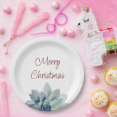 Weihnachtswüste Botanisches Party Sukkulent Pappteller (Party)