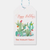 Weihnachtswüste Kactus Desert Southwest Geschenkanhänger (Rückseite)