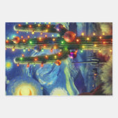 Weihnachtswüste Saguaro Cactus Decoupage Geschenkpapier Set (Vorderseite)