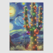 Weihnachtswüste Saguaro Cactus Decoupage Seidenpapier (Vorderseite)
