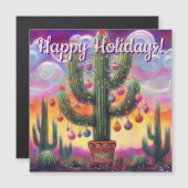 Weihnachtswüste Saguaro Kaktus Magnetkarte (Vorne/Hinten)