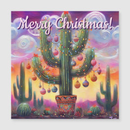 Weihnachtswüste Saguaro Kaktus Magnetkarte