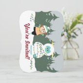WeihnachtsYeti Einladung (Stehend Vorderseite)