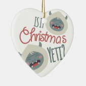 WeihnachtsYeti Keramik Ornament (Rechts)