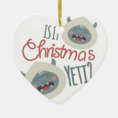 WeihnachtsYeti Keramik Ornament (Vorne)