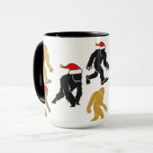 WeihnachtsYeti Tasse (Vorderseite Links)
