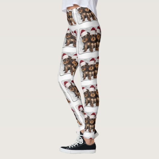 Weihnachtsyorkshire-Terriermodekunst-Leggings Leggings (Links)