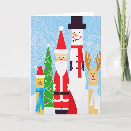 Weihnachtszahlen Feiertagskarte (Vorderseite)