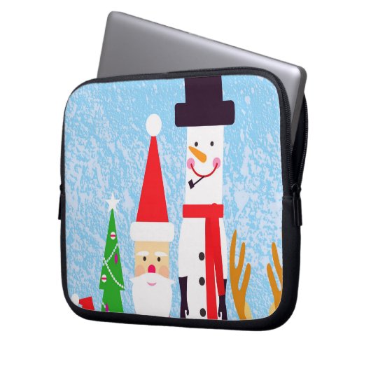 Weihnachtszahlen Laptopschutzhülle (Vorderseite Links)