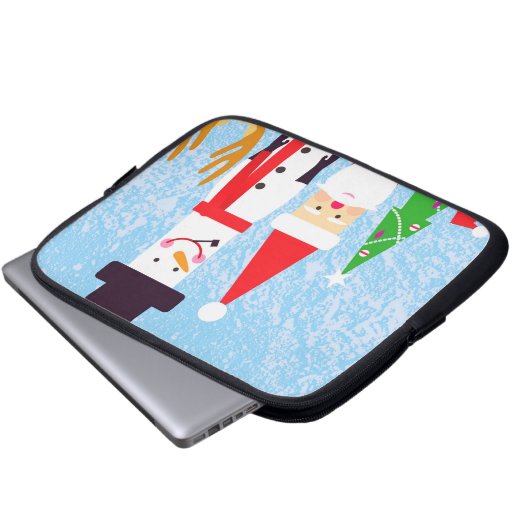 Weihnachtszahlen Laptopschutzhülle (Vorne Knopf)