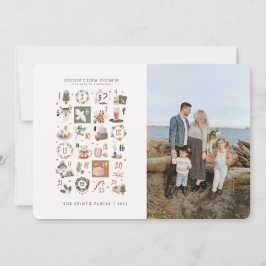 Weihnachtszähler Foto-Card-Urlaubsobjekte Einladung