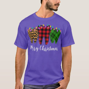 Weihnachtszahn Zahnarzt Zahnarzthelferin Zähne Leo T-Shirt