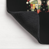 Weihnachtszahnärztin oder Zahnarztassistentin Mousepad (Ecke)