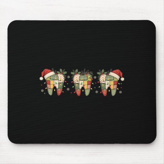 Weihnachtszahnärztin oder Zahnarztassistentin Mousepad (Vorne)