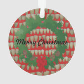 Weihnachtszahnarztorthodontist-Zahnarzthelfer Ornament (Rückseite)